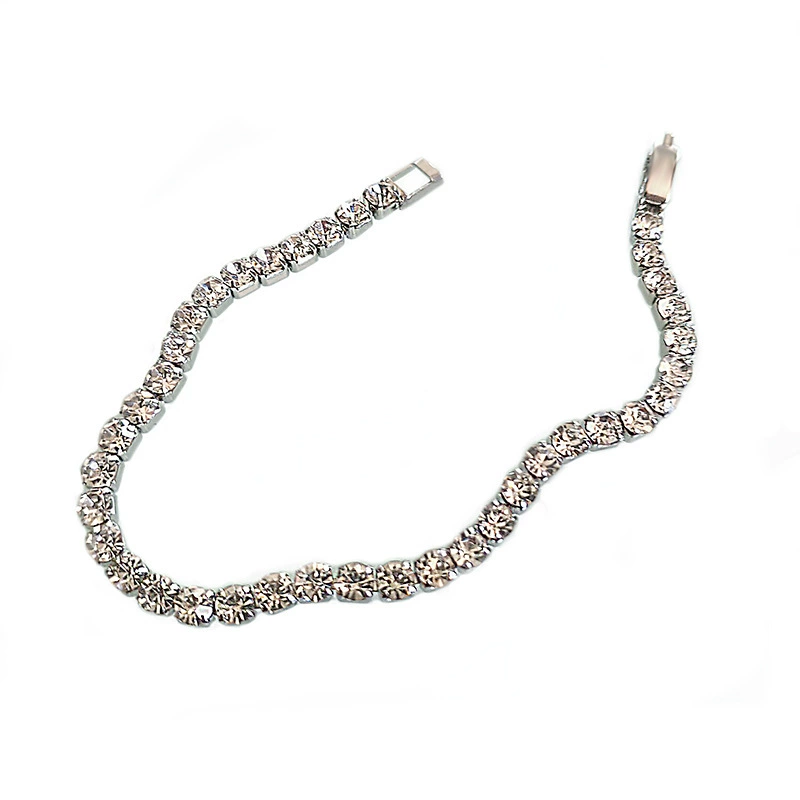 4mm Rhinestone Claw Chain Titanium Steel Bracelet - Sparkling Prong-Set Cubic Zirconia Jewelry for Women - Image 5